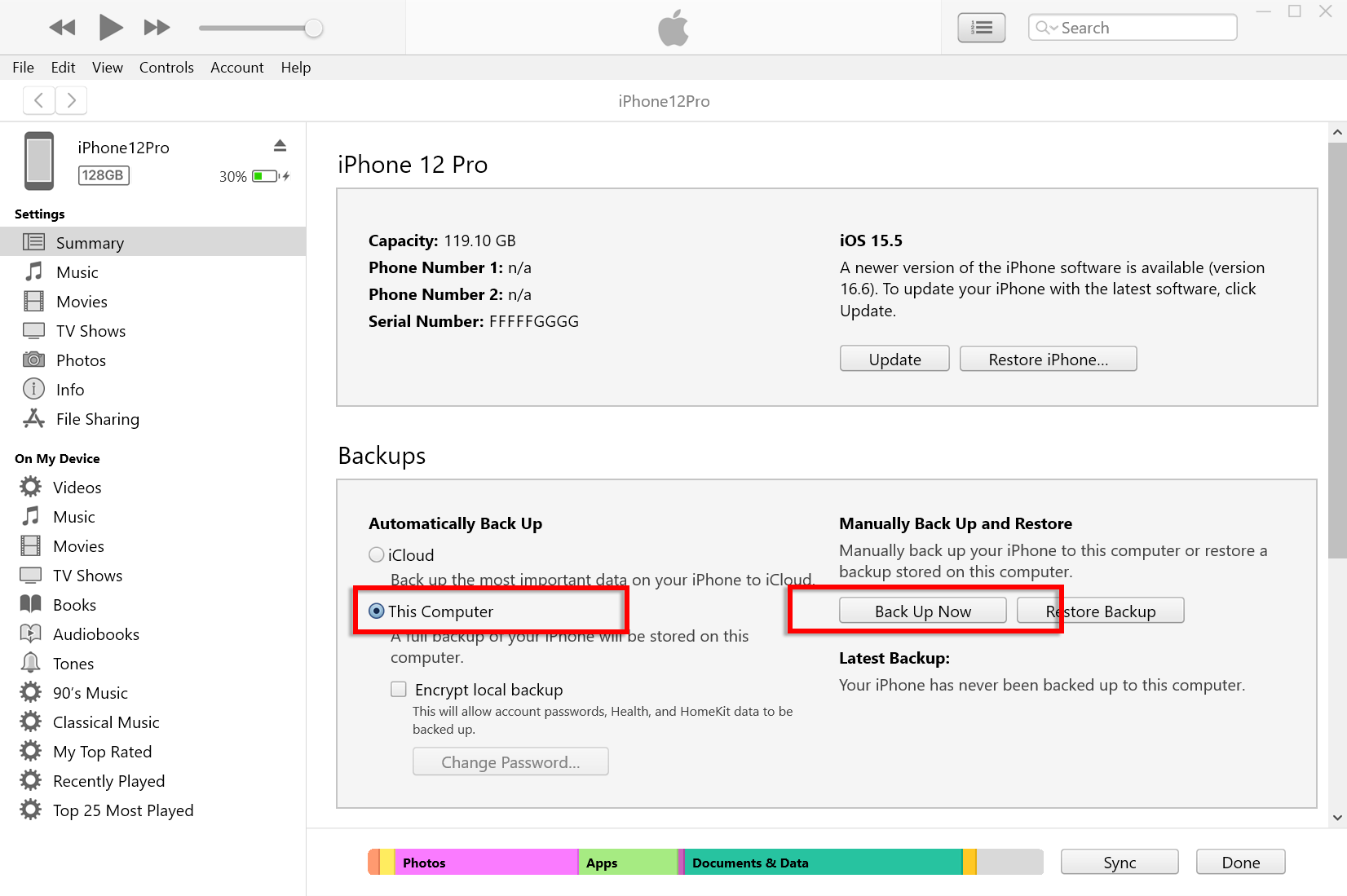 Sauvegarder l’iPhone ou l’iPad avec iTunes